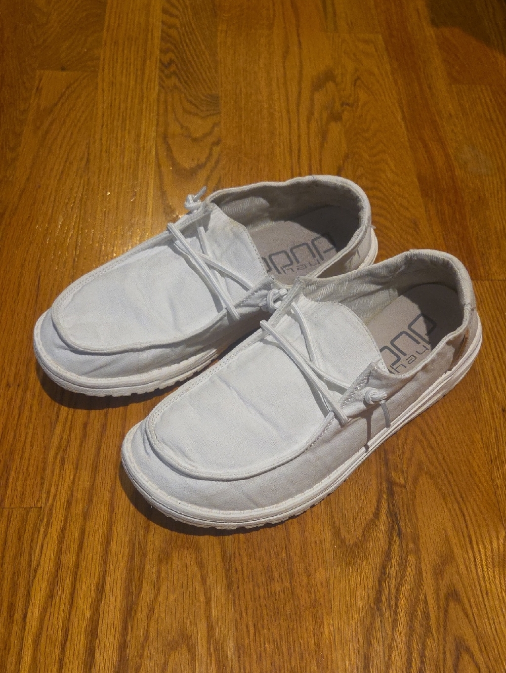Hey Dude Wendy White Slip-On Loafers - Women’s Size 8 - Preloved & Washed